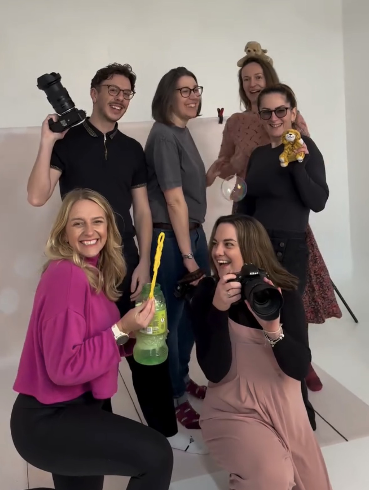 Concept photographer working in a nursery